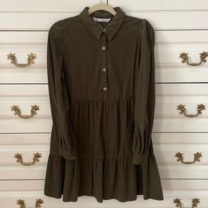 Zara fined whales corduroy mini dress perfect for fall